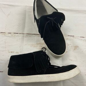 10 Crosby Derek Lam Black Suede Moccasin Sneaker womens 10